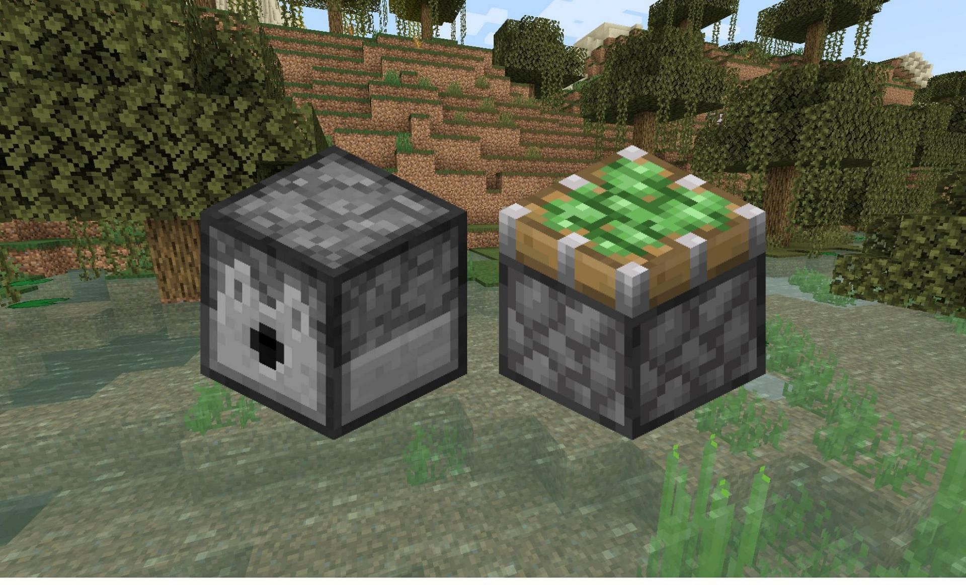 A piston and dispenser (Images via Minecraft Wiki)