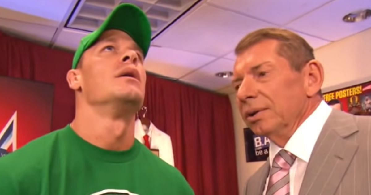 John Cena and WWE boss Vince McMahon
