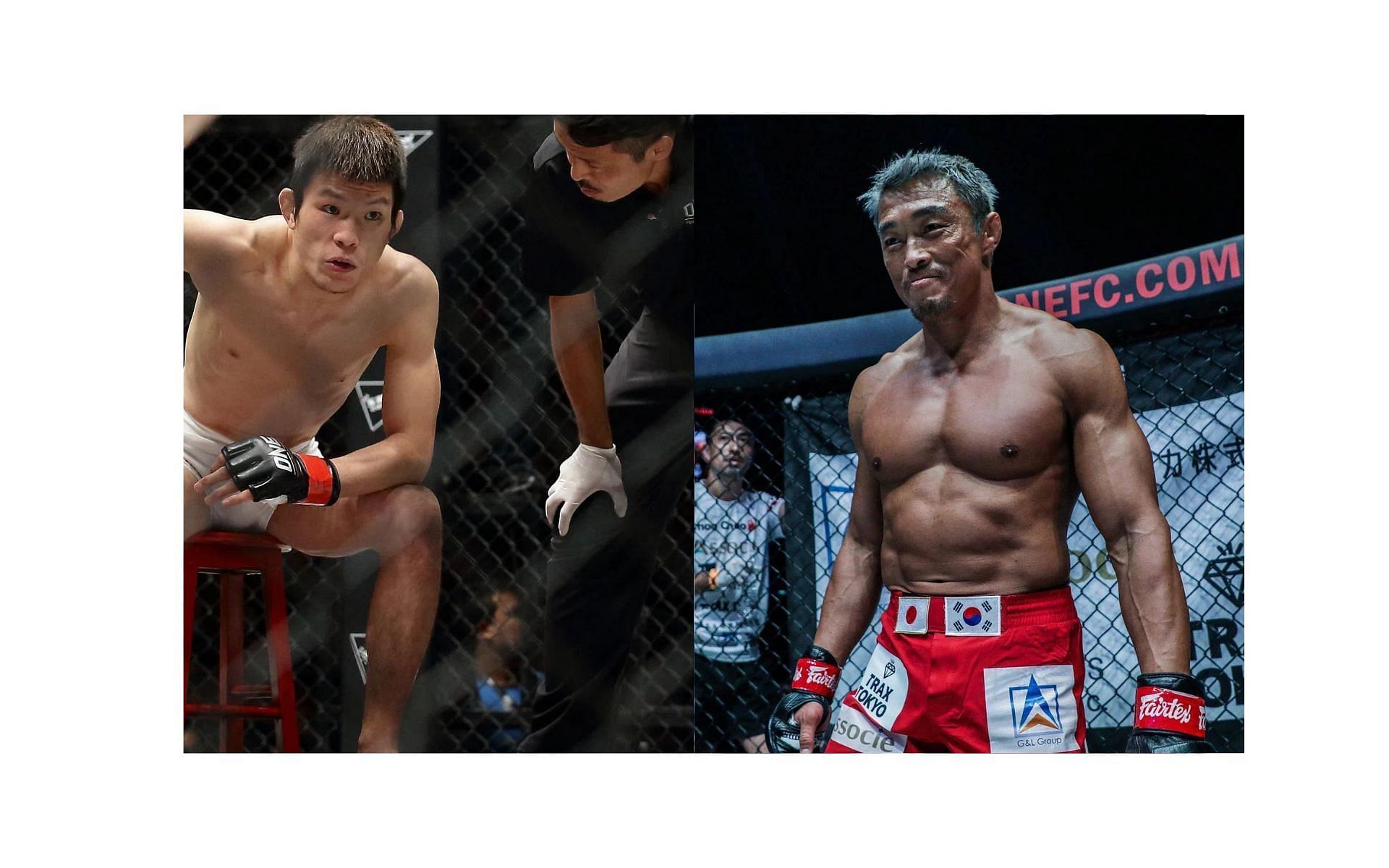 (left) Shinya Aoki and Yoshihiro Ayikama (right) [Credit: Getty Images and ONE Championship]