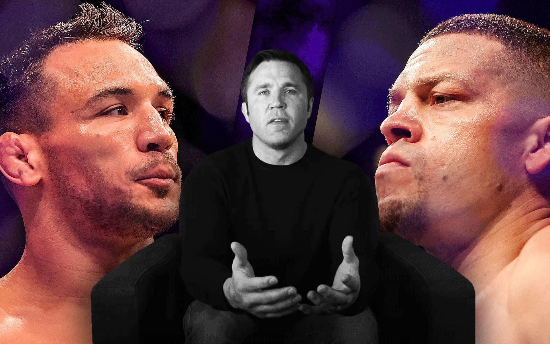 From left to right: Michael Chandler, Chael Sonnen, and Nate Diaz [Center image via Chael Sonnen on YouTube]