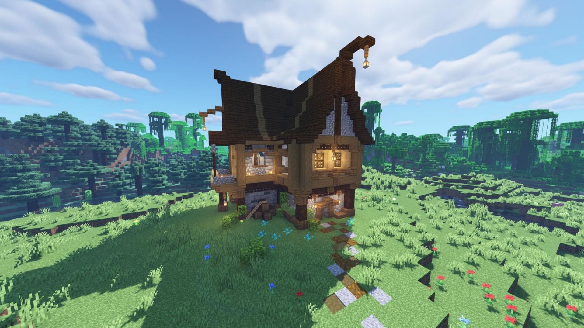 Minecraft Medieval Starter House #minecraft #minecraftbuilding #minecr