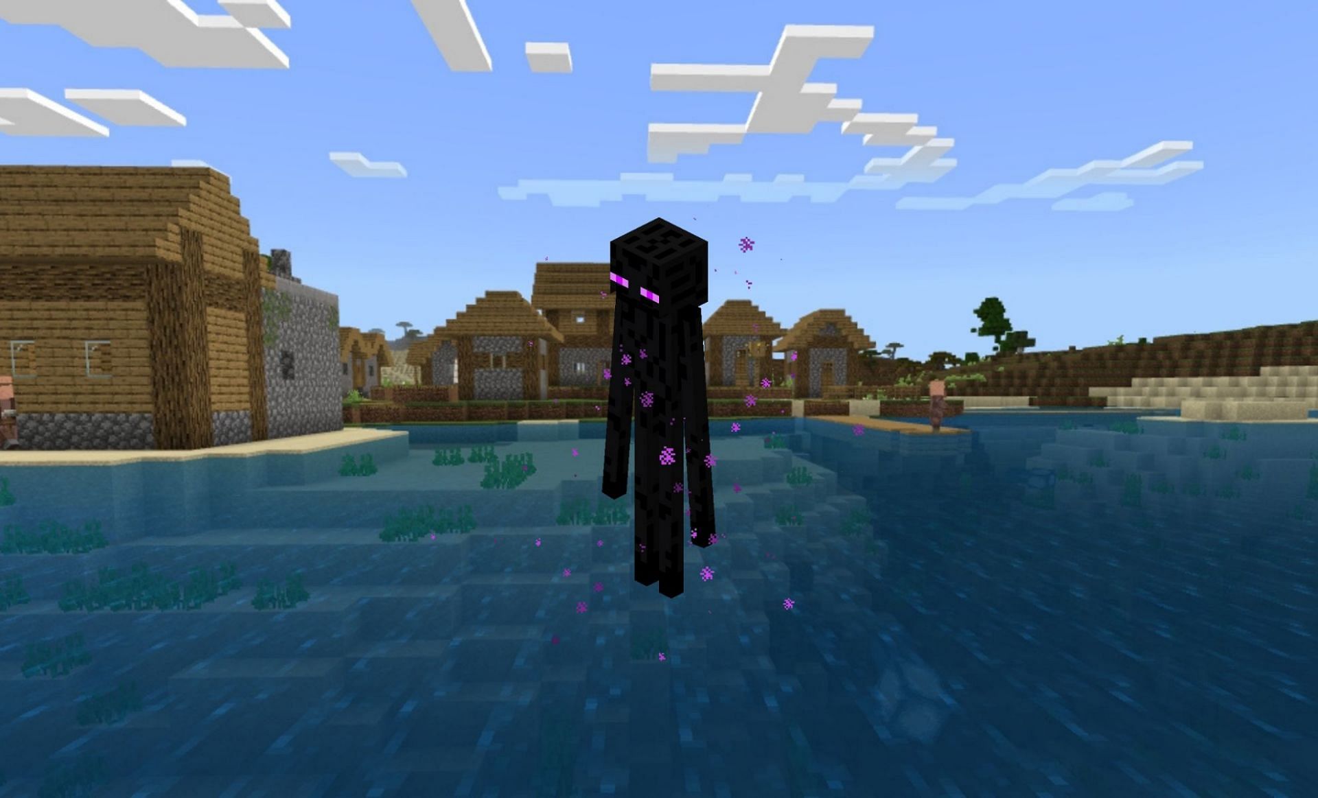 Enderman and water (Image via Minecraft Wiki)