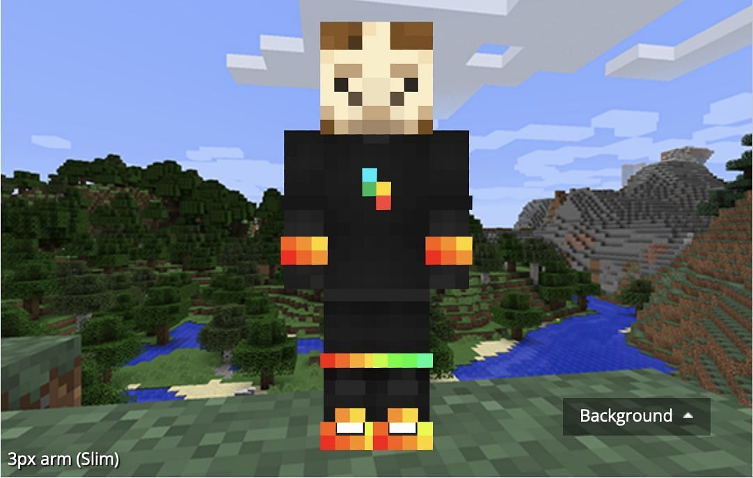 This colorful Llama skin can really pop in dark spaces (Image via minecraftskins.com)