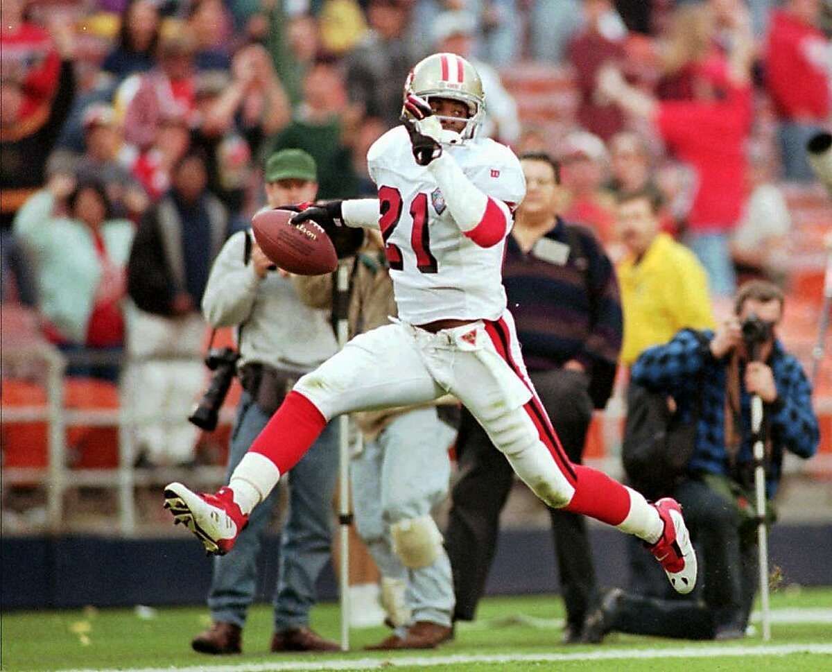 Deion Sanders with the San Francisco 49ers