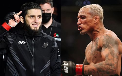 Islam Makhachev (L) via. Instagram/IslamMakhachev; Charles Oliveira (R)