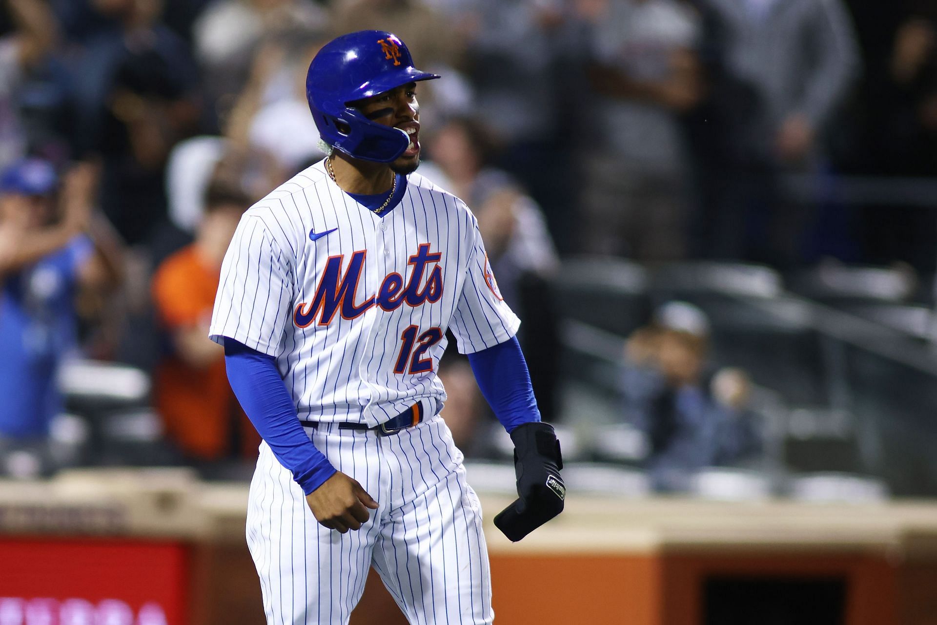 Watch: New York Mets first baseman and outfielder showcase the