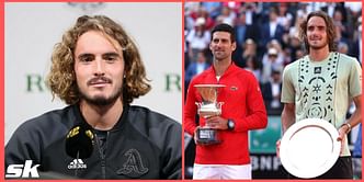 "I try my best every single day, and I hope I can get to your level one day, it's very inspiring" - Stefanos Tsitsipas on Novak Djokovic