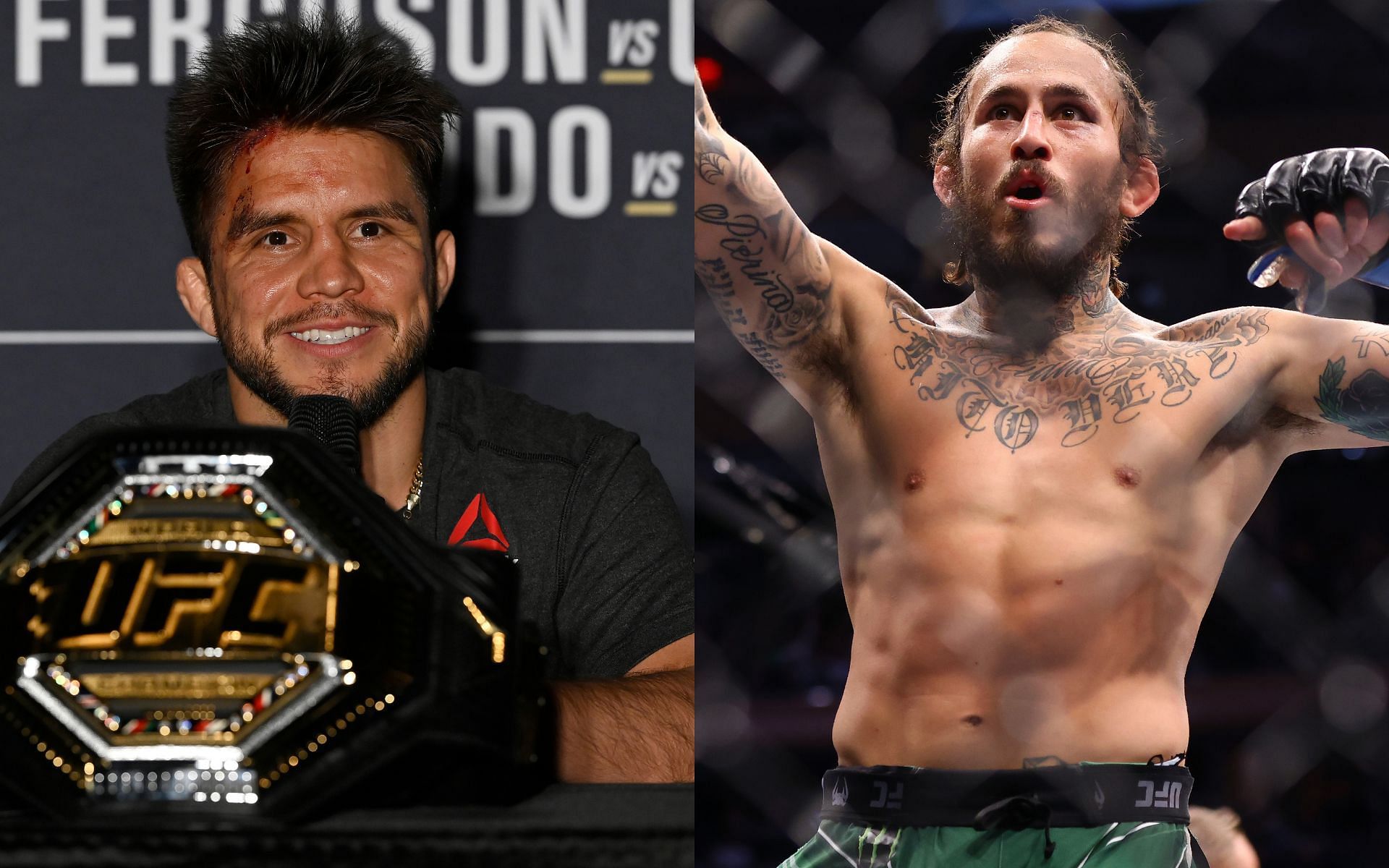 Henry Cejudo (left), Marlon Vera (right)