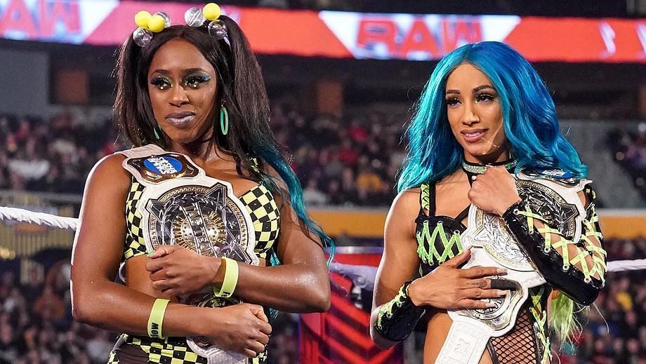 Current Women&#039;s Tag Team Champions Sasha Banks and Naomi