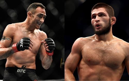 Tony Ferguson (left). Khabib Nurmagomedov (right)