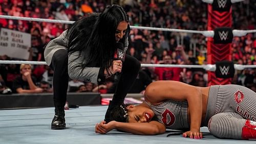 Former WWE Official Sonya Deville attacked RAW Women's Champion Bianca Belair.