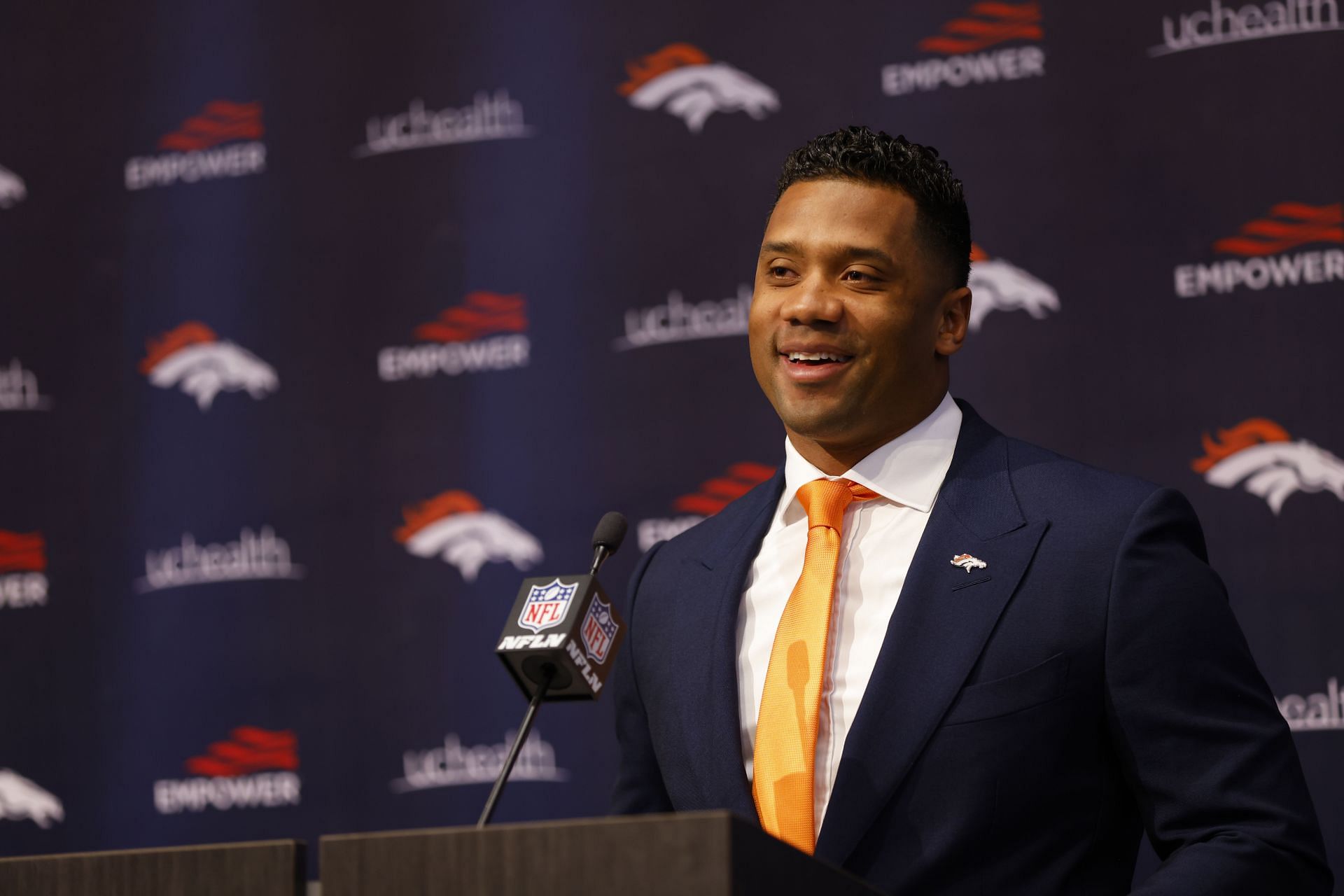 Denver Broncos Introduce Quarterback Russell Wilson