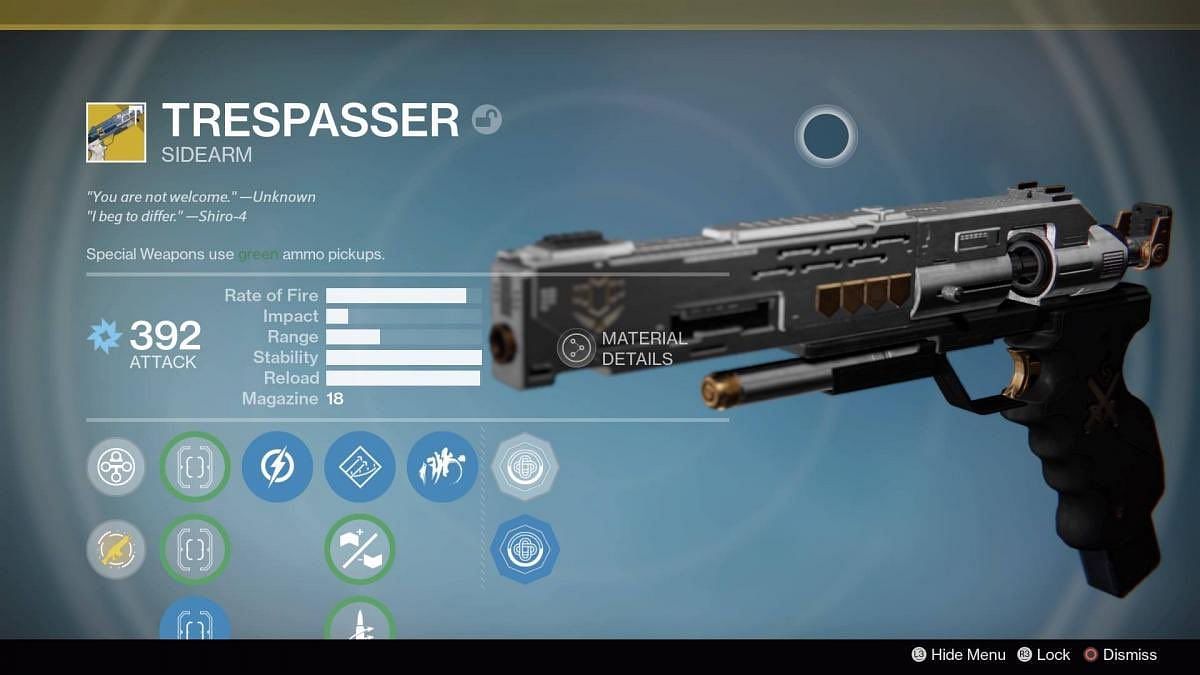 Trespasser Sidearm might return next season (Image via Bungie)