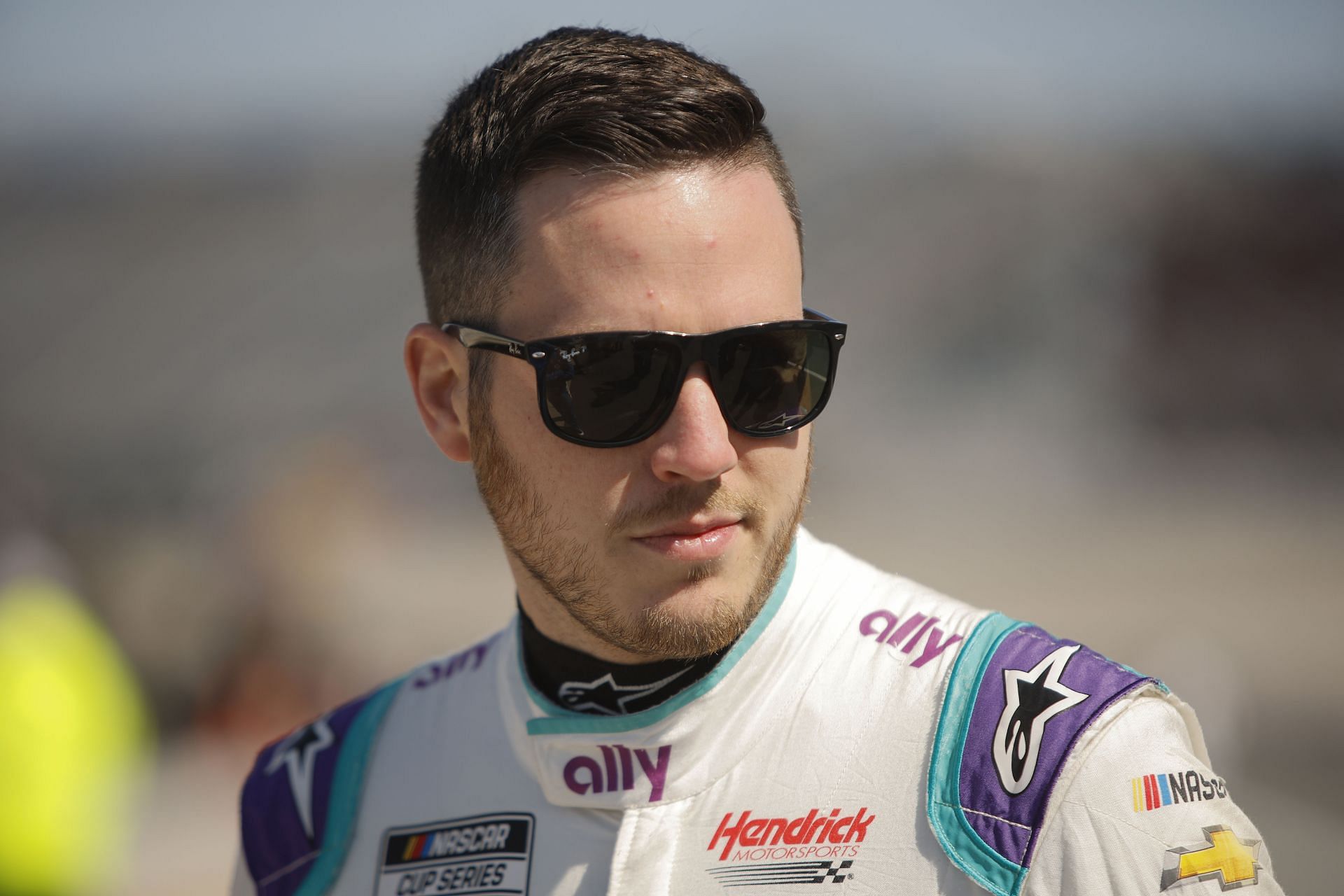 Alex Bowman during practice for the DuraMAX Drydene 400 presented by RelaDyne at Dover Motor Speedway in Dover, Delaware. (Photo by Sean Gardner/Getty Images)