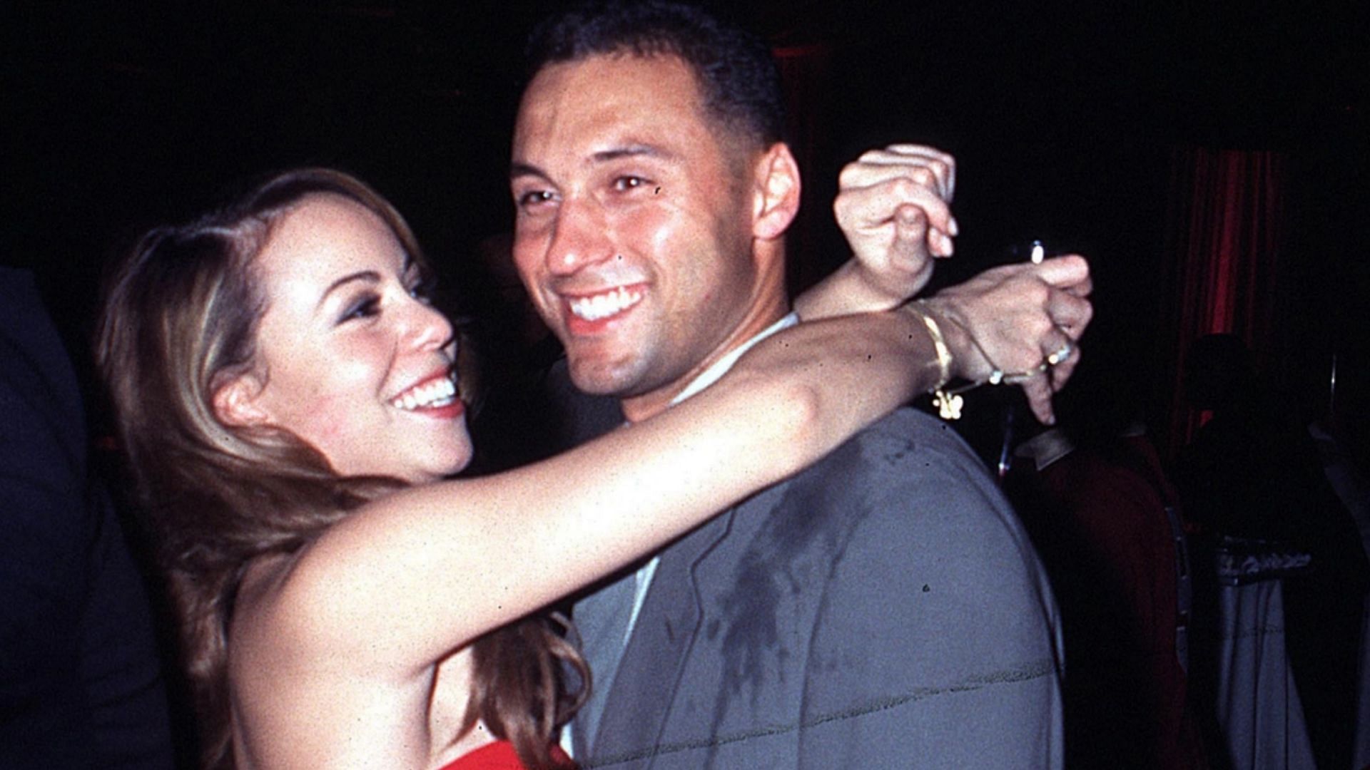 Mariah Carey with Derek Jeter