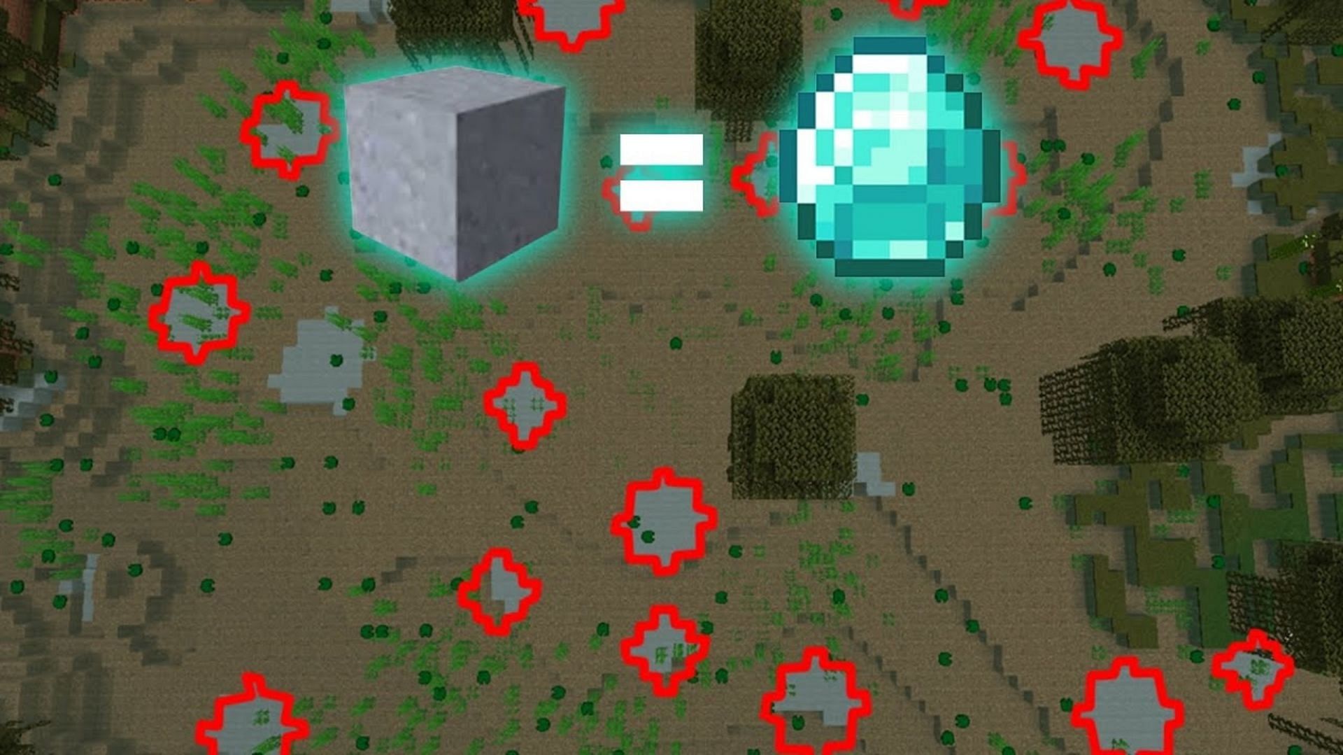 Using a little trick, players should be able to find diamonds much easier (Image via Toughlol/YouTube)