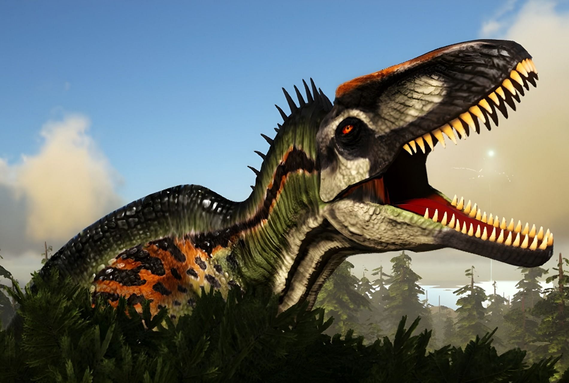 Acrocanthosaurus is an add-on dino that comes with one of the Ark mods (Image via ark wiki)
