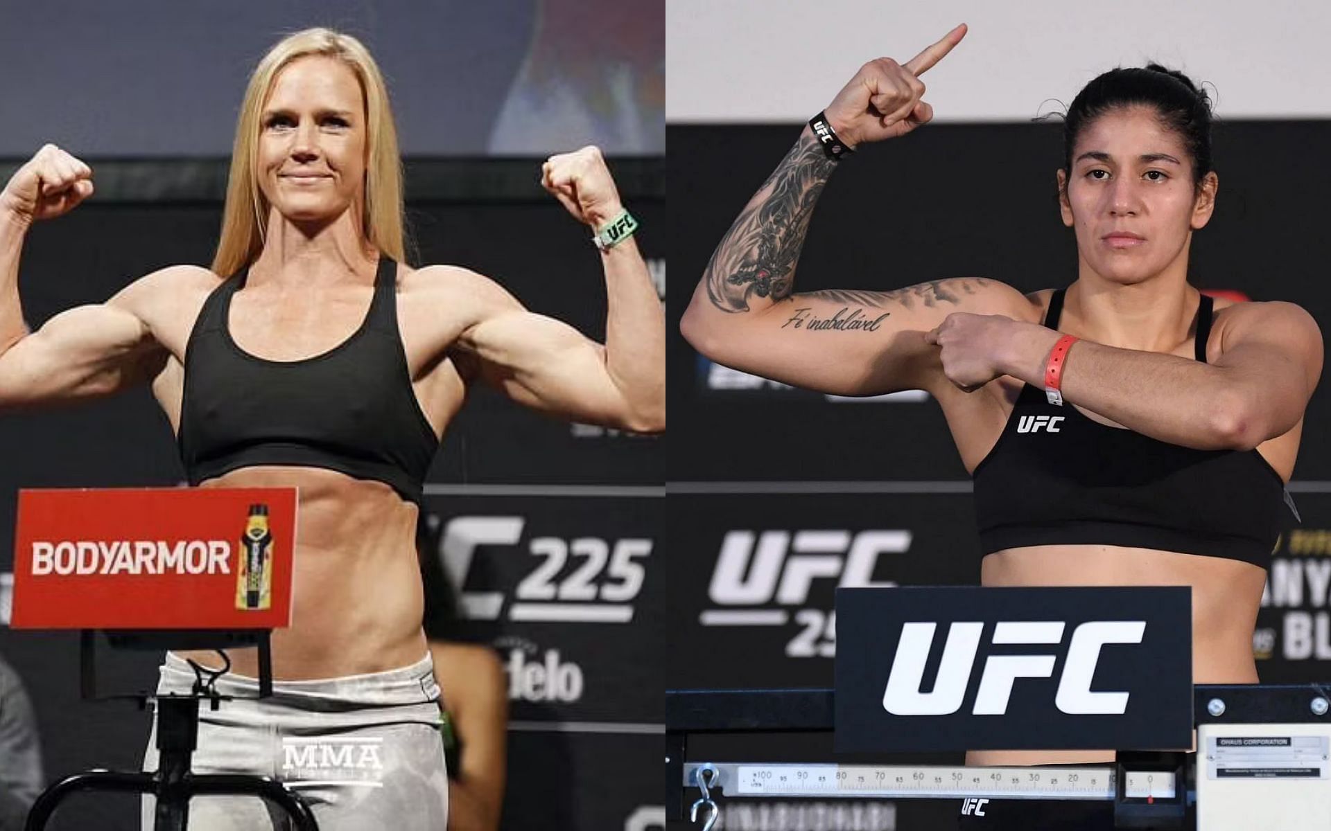 Holly Holm (left) and Ketlen Vieira (right)