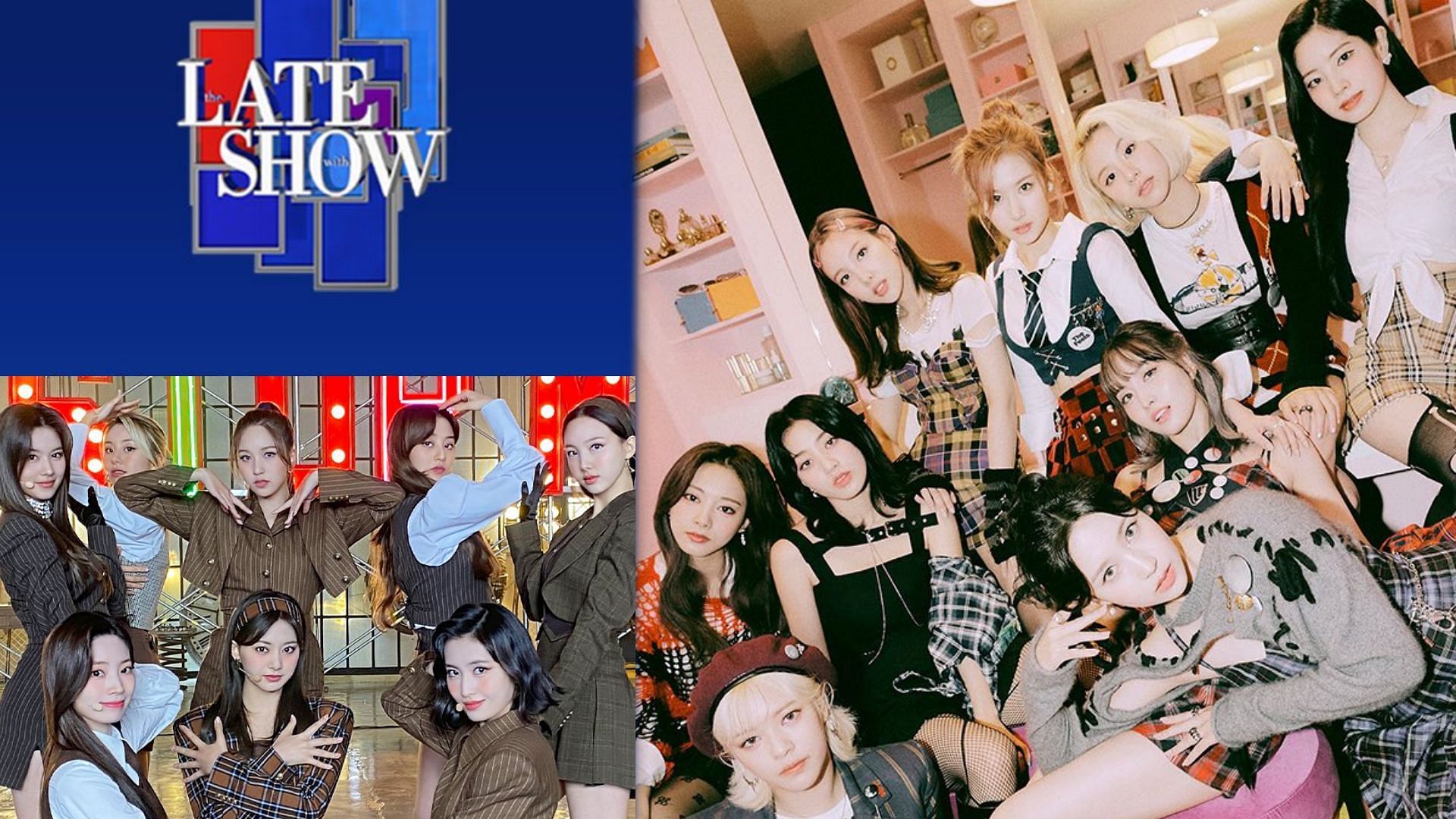 TWICE set to perform on The Late Show with Stephen Colbert (Image via @JYPETWICE/ Twitter)