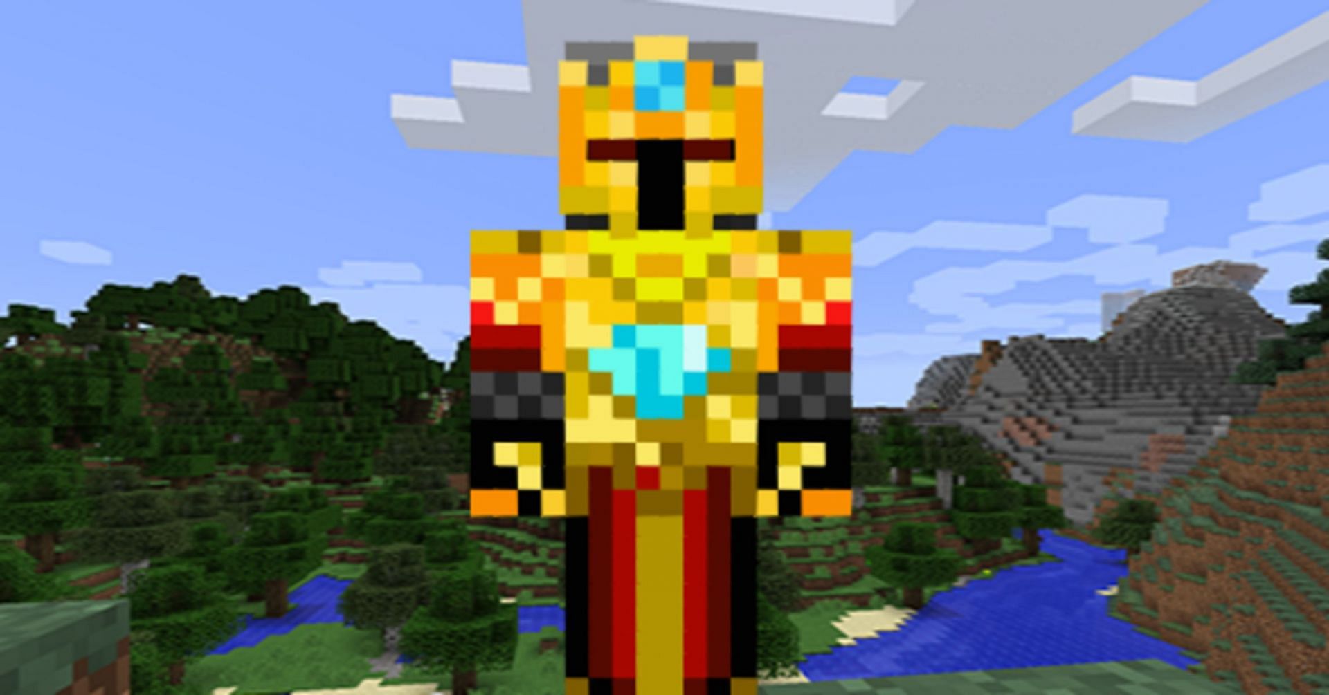 This king&#039;s golden armor shines as bright as the sun (Image via Nexby/The Skindex)