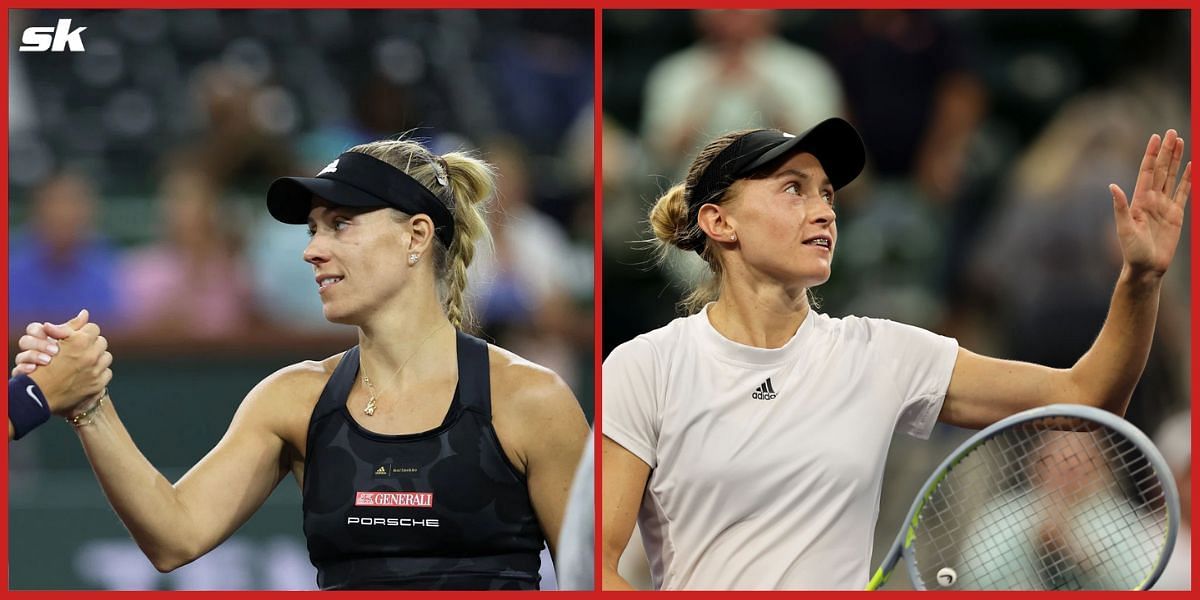 Kerber (L) and Sasnovich (R) face off in the third round of Roland Garros
