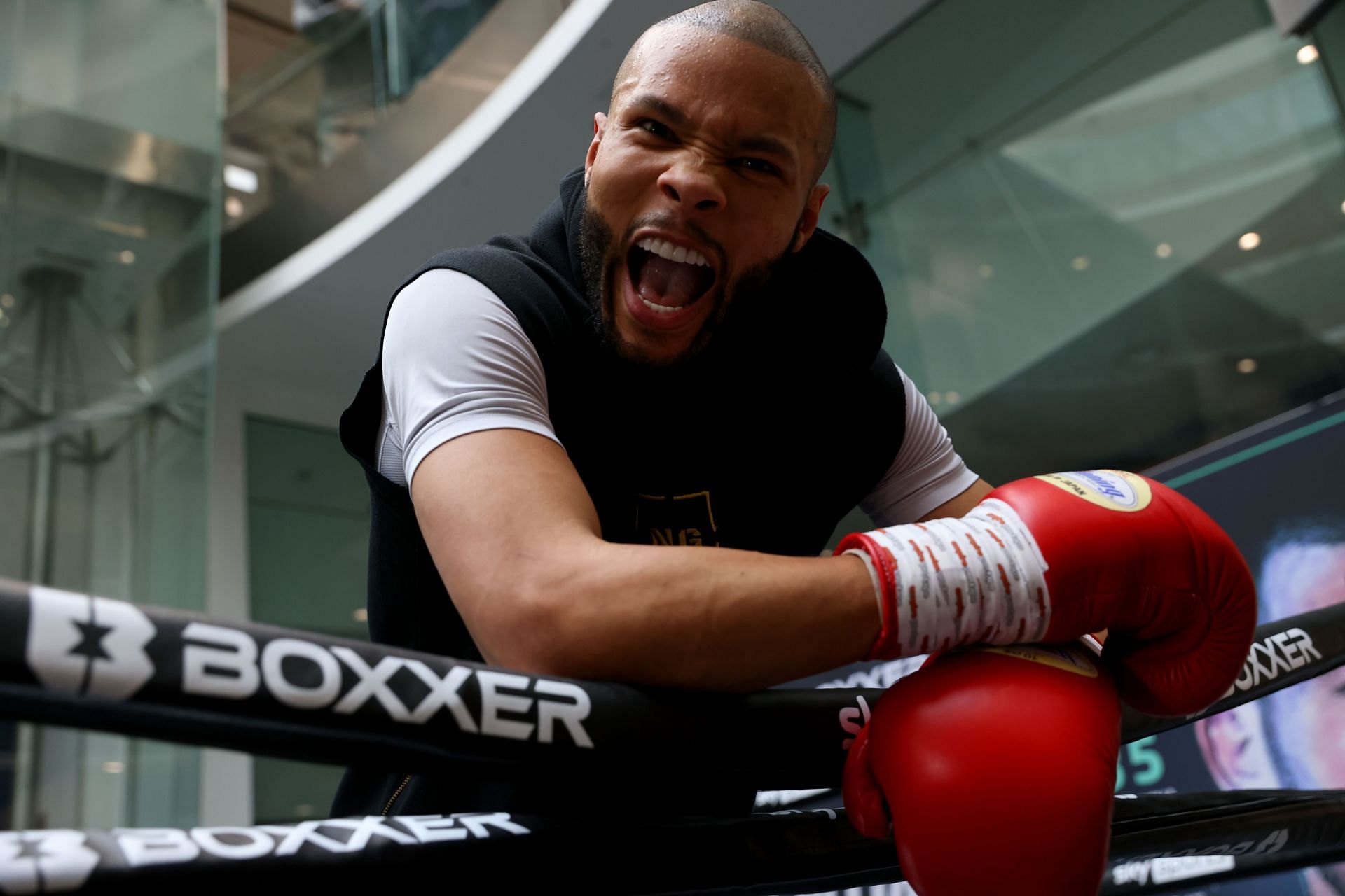 Chris Eubank Jr. at the BOXXER Media Work Out