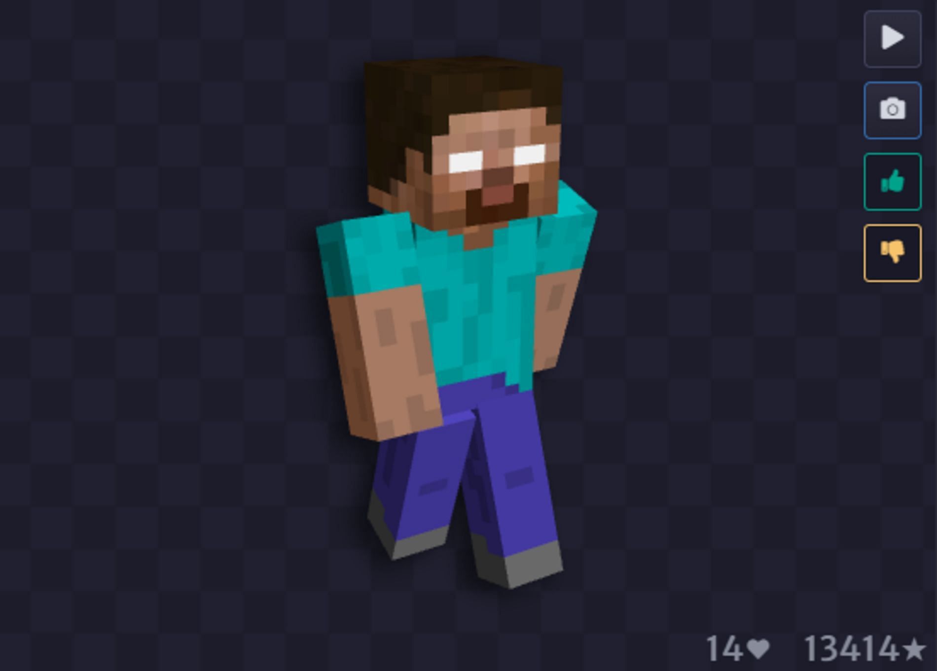 herobrine 3d  Minecraft Skin