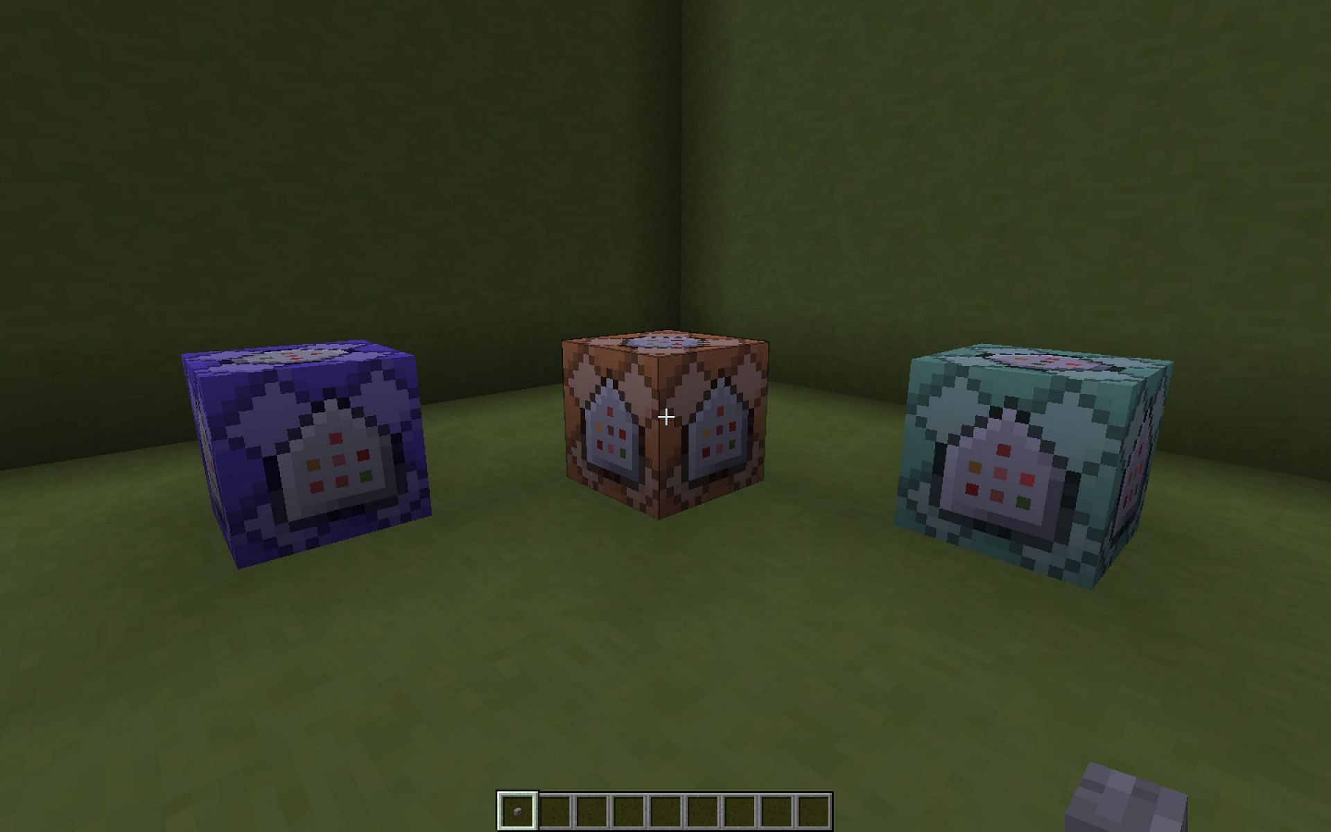 The game&#039;s command blocks (Image via Minecraft)