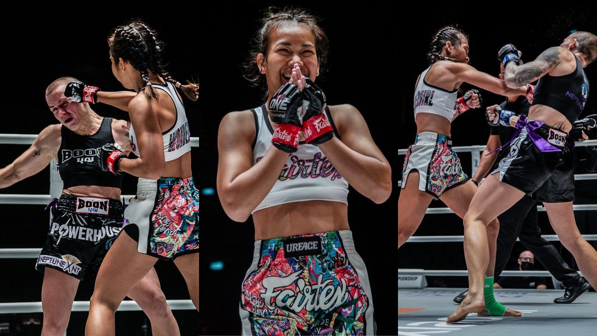 [Photo Credits: ONE Championship] W. Jaroonsak MT vs Brooke Farrell