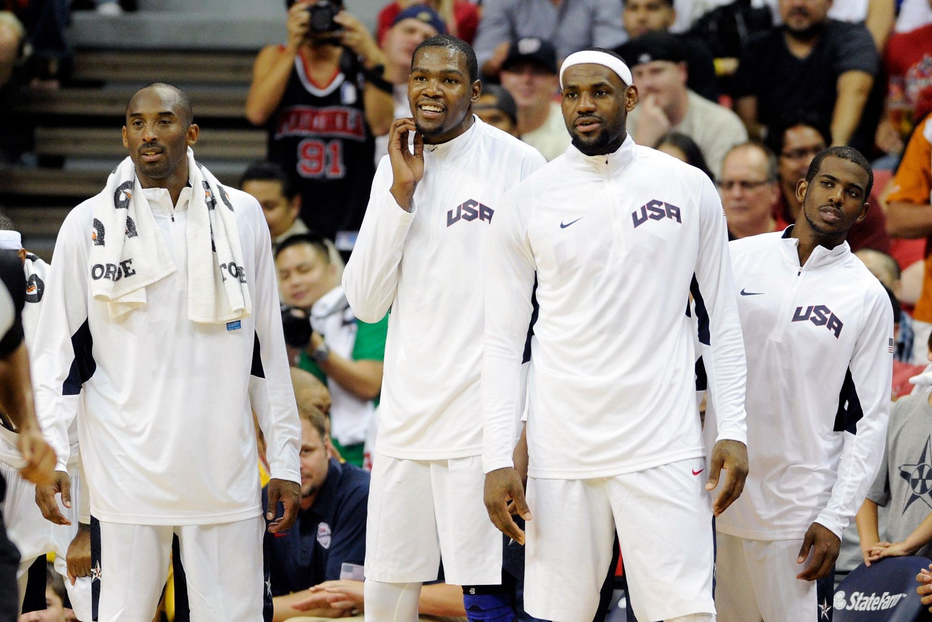 LeBron James teamed up alongside Kevin Durant and Kobe Bryant as part of the USA Olympic team, while he teamed up with Kyrie Irving as part of the Cleveland Cavaliers