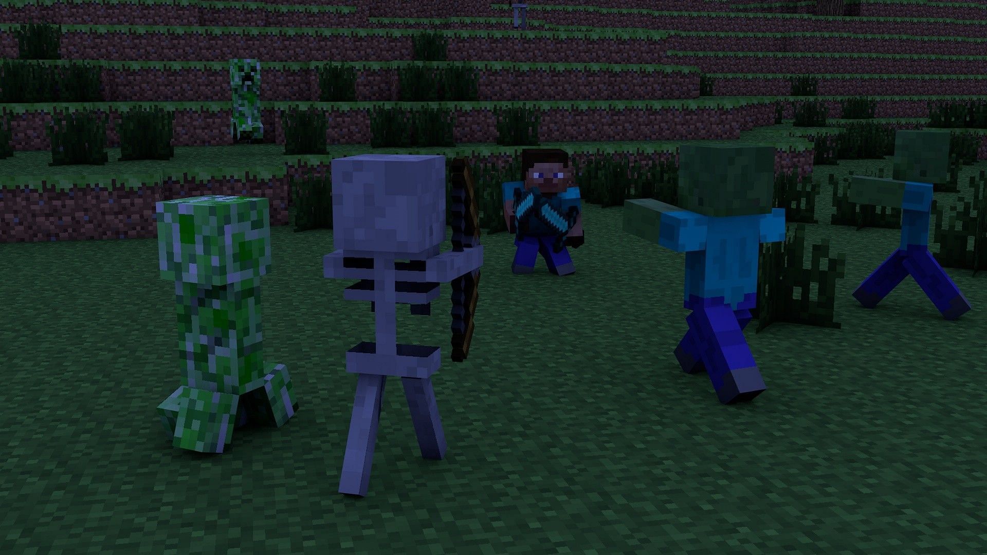 Players know hostile mobs for being fearsome, but which mobs are the weakest? (Image via Minecraft)