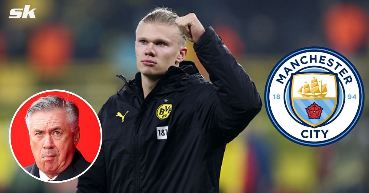 Real Madrid boss Carlo Ancelotti gives his thoughts on new Manchester City signing Erling Haaland.