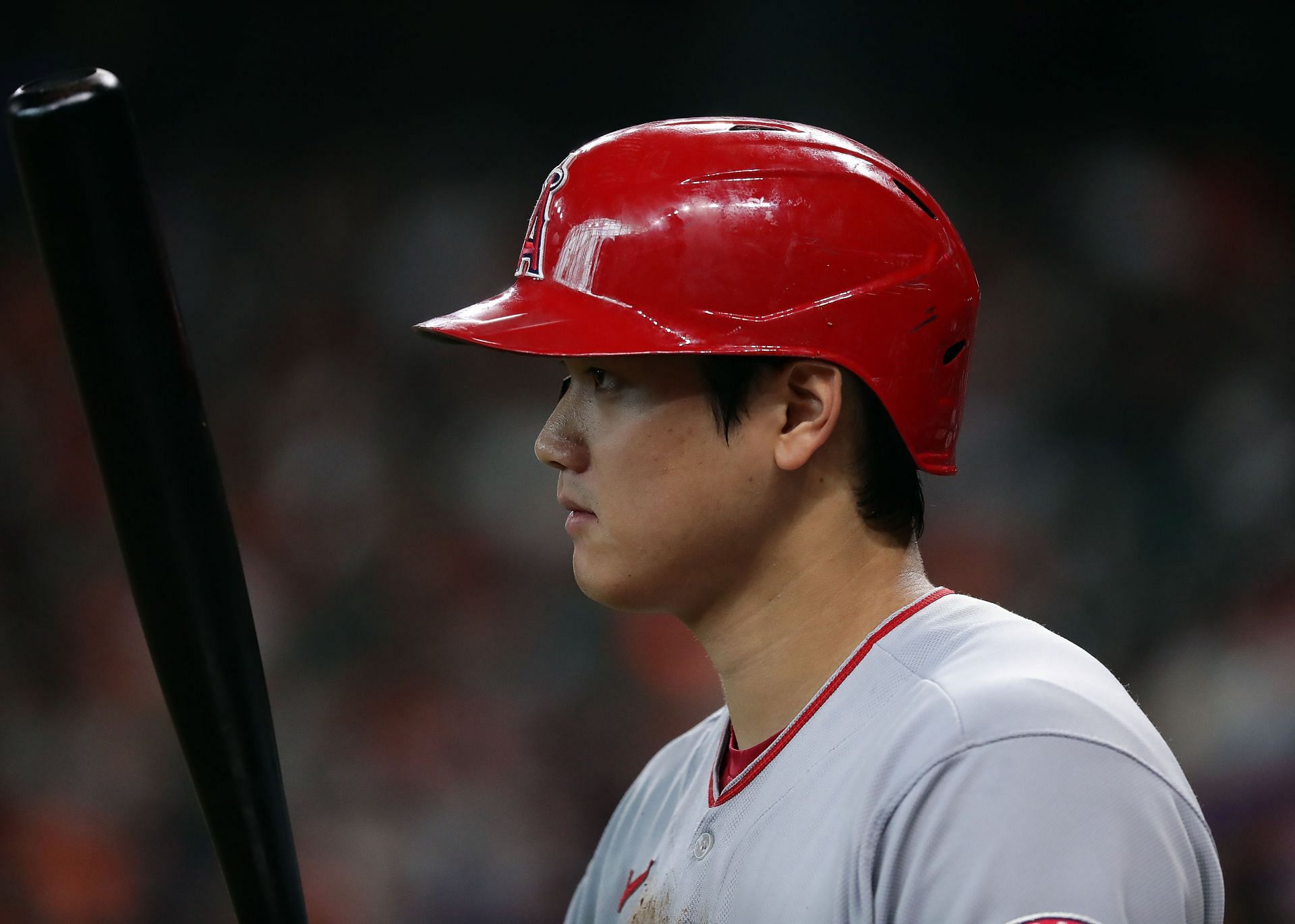 Ohtani preparing to bat