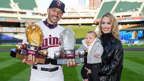 Carlos Correa with his wife, Daniella Correa.