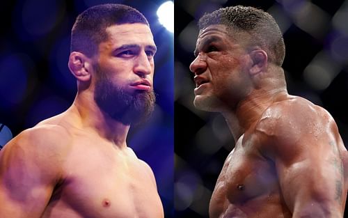 Khamzat Chimaev (left) and Gilbert Burns (right) (Images via Getty)