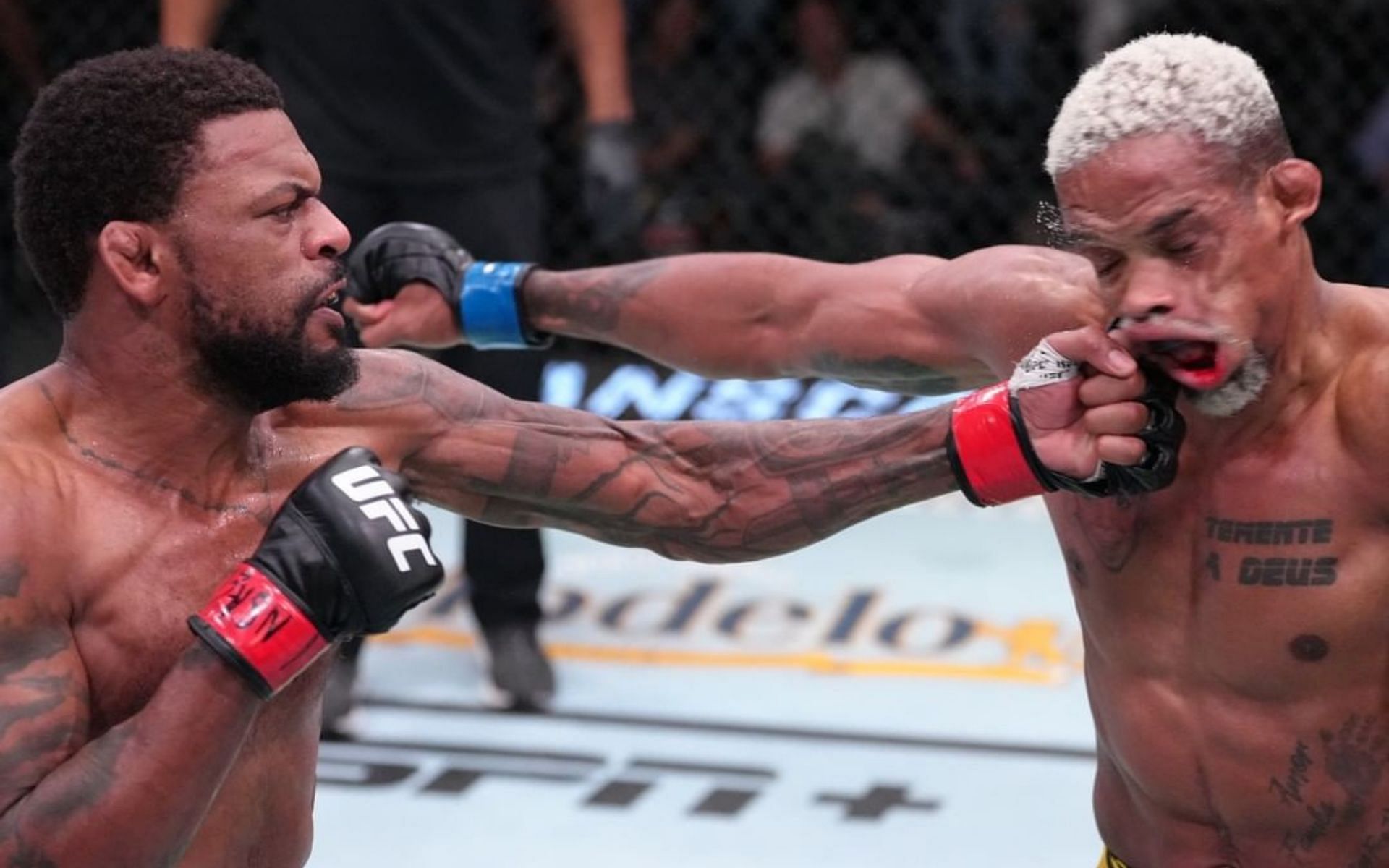 Michael Johnson with one of his most impressive highlight knockouts (Photo from @UFC via Instagram)