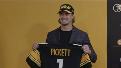 Pittsburgh Steelers quarterback Kenny Pickett (Courtesy of Alex Koroxa's Twitter account)