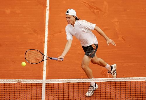 Guillermo Coria during the 2005 Monte-Carlo Masters final