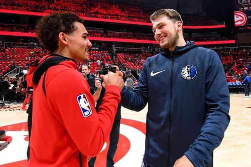 Atlanta Hawks star Trae Young and Dallas Mavericks star Luka Doncic