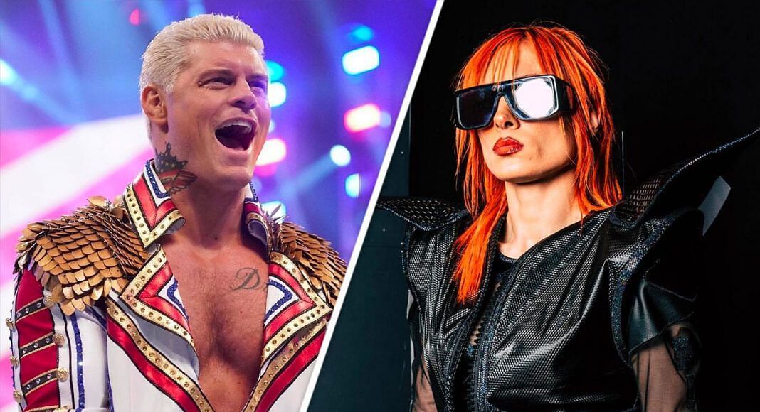 Cody Rhodes (R) and Becky Lynch (L)