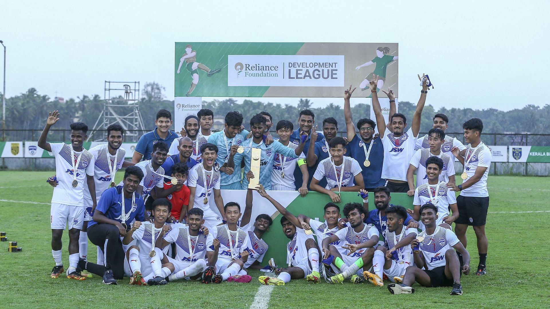 Bengaluru FC reserve team celebrating their RFDL victory. (Image Courtesy: RFDL)