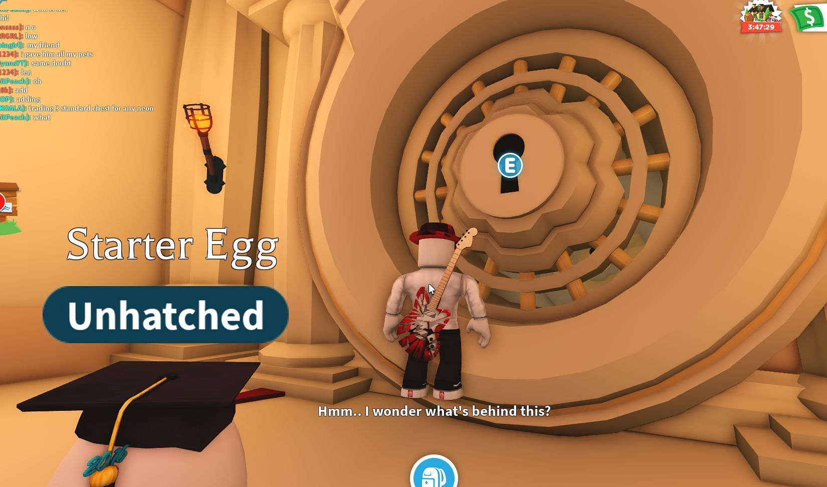 This is the text that now appears when users try to enter the vault (Image via Roblox)