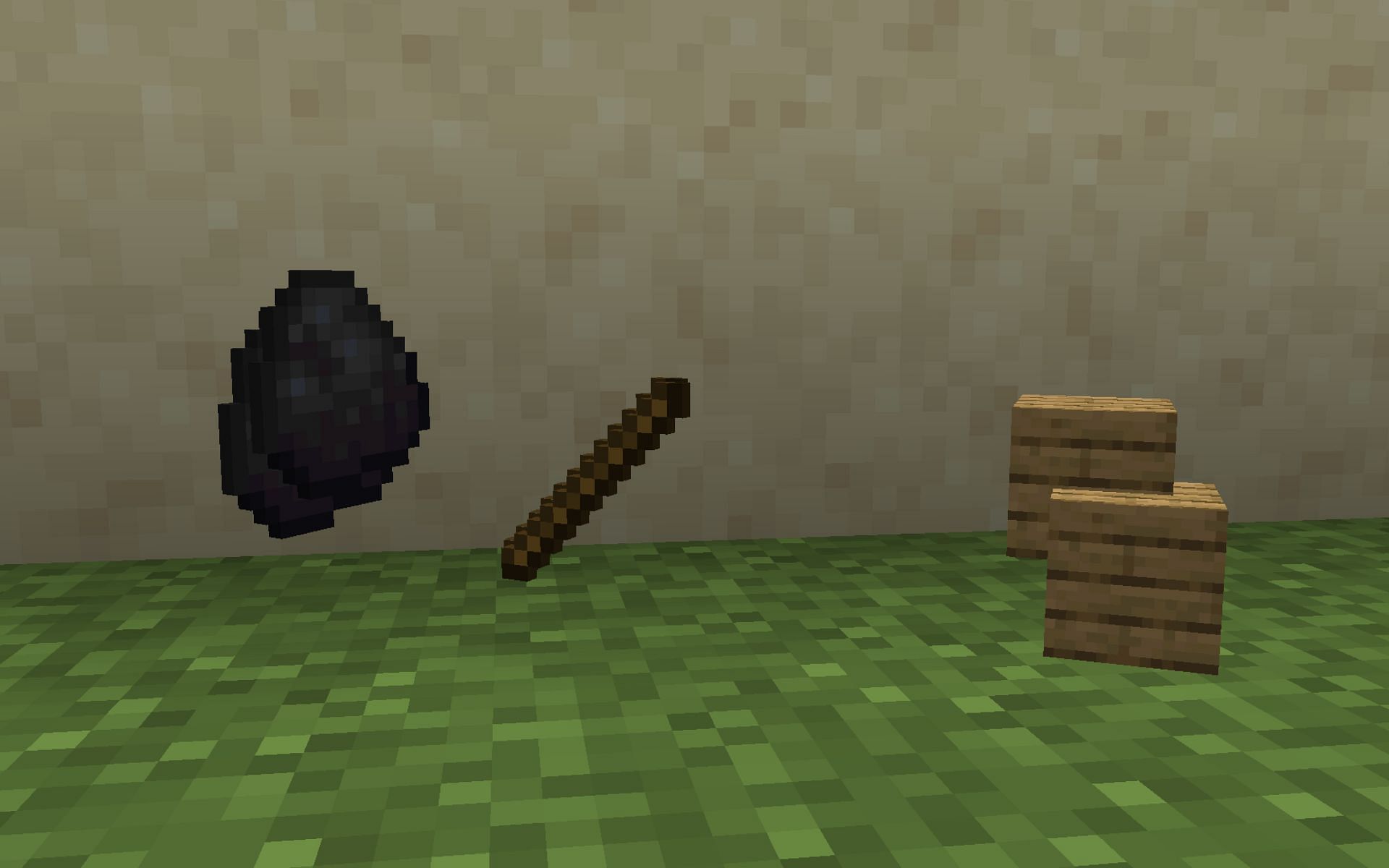 Redditor shows a fuel-efficient way to smelt items with planks and sticks (Image via Minecraft)