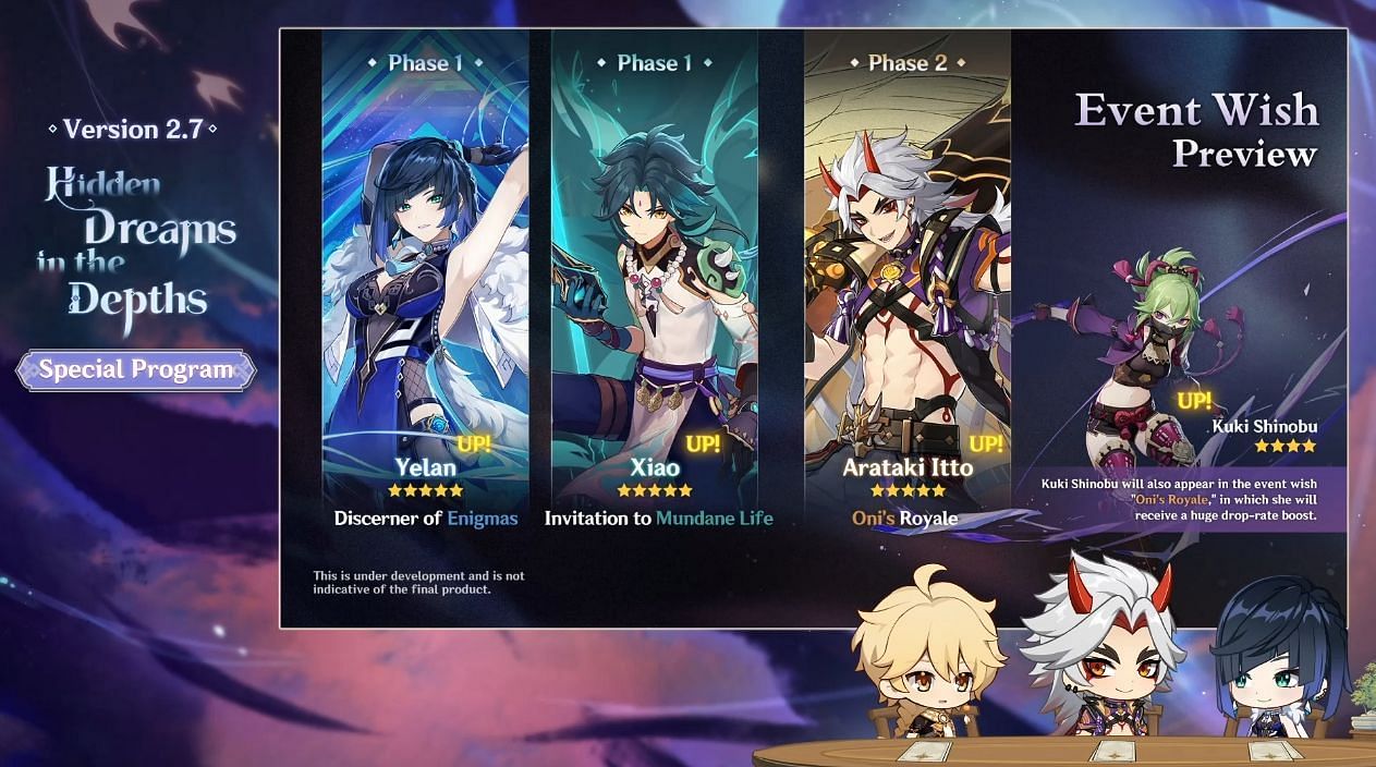 The banners in version 2.7 (Image via HoYoverse)