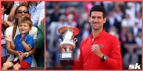 Novak Djokovic's son Stefan won his first tennis match at the same time that his father won his sixth Rome title