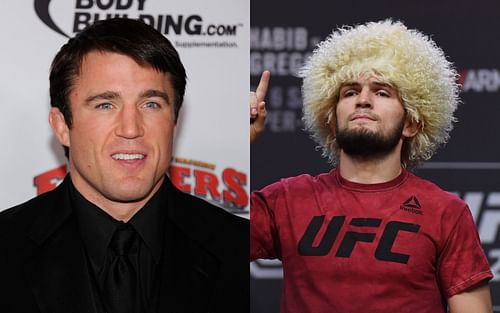 Chael Sonnen (left); Khabib Nurmagomedov (right)