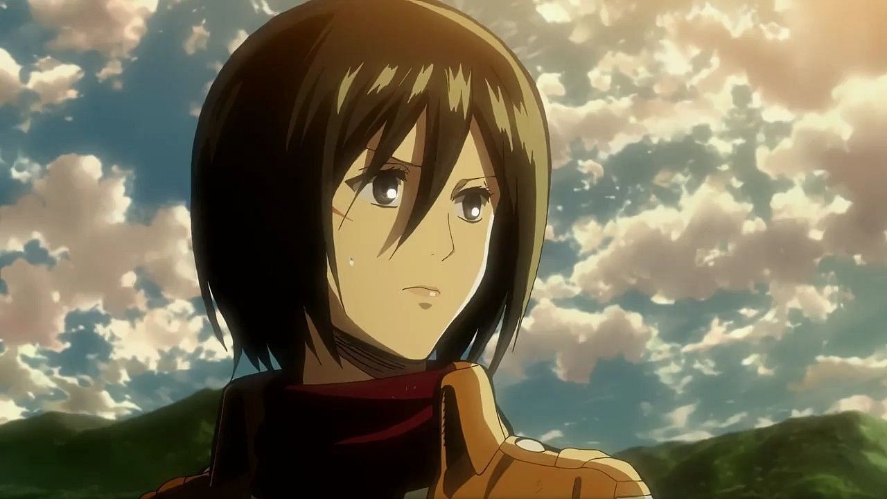 Mikasa as seen in the Attack on Titan anime (Image via Wit Studios)