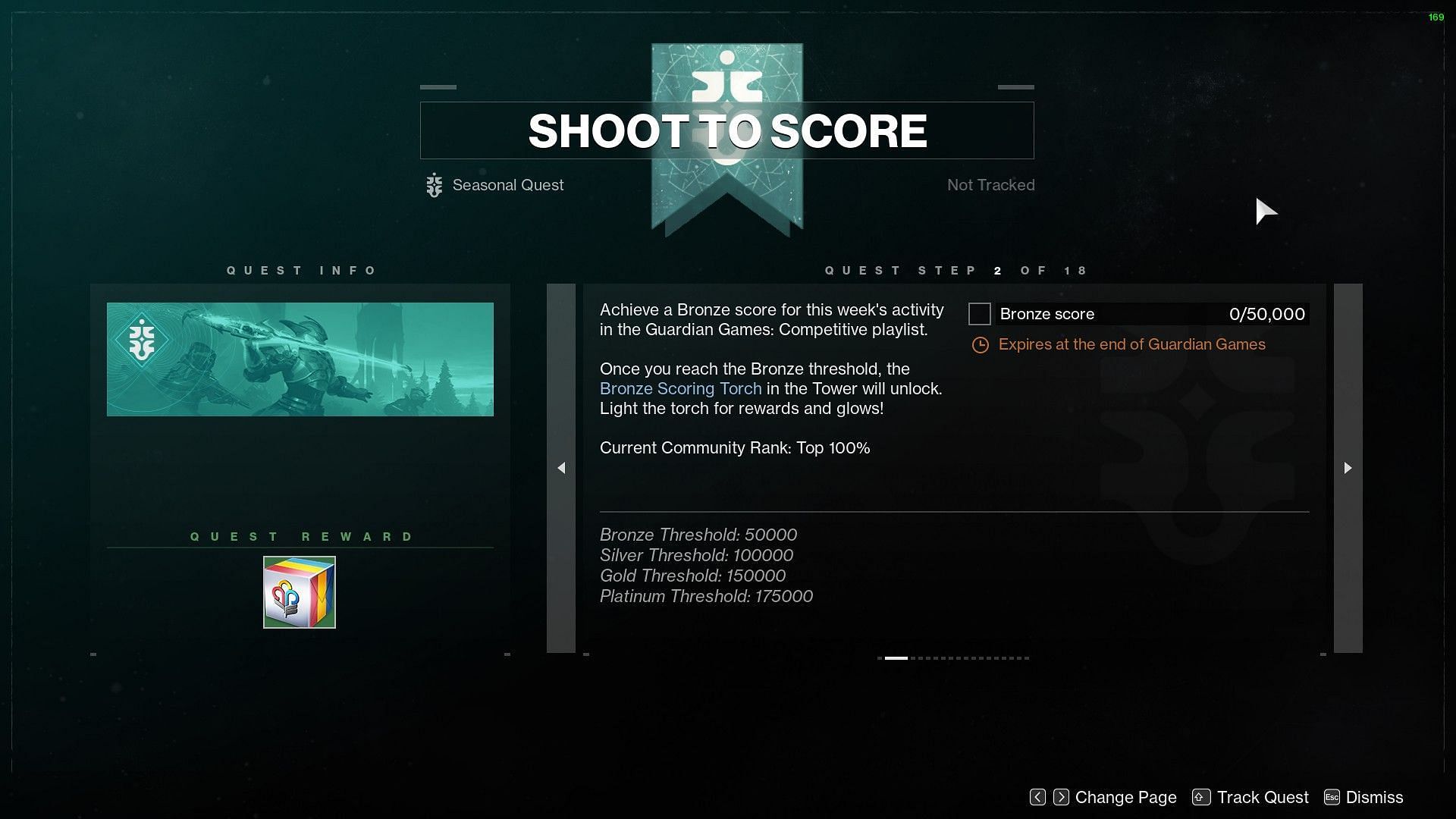 Shoot to Score questline in the Guardian Games 2022 (Image via Destiny 2)