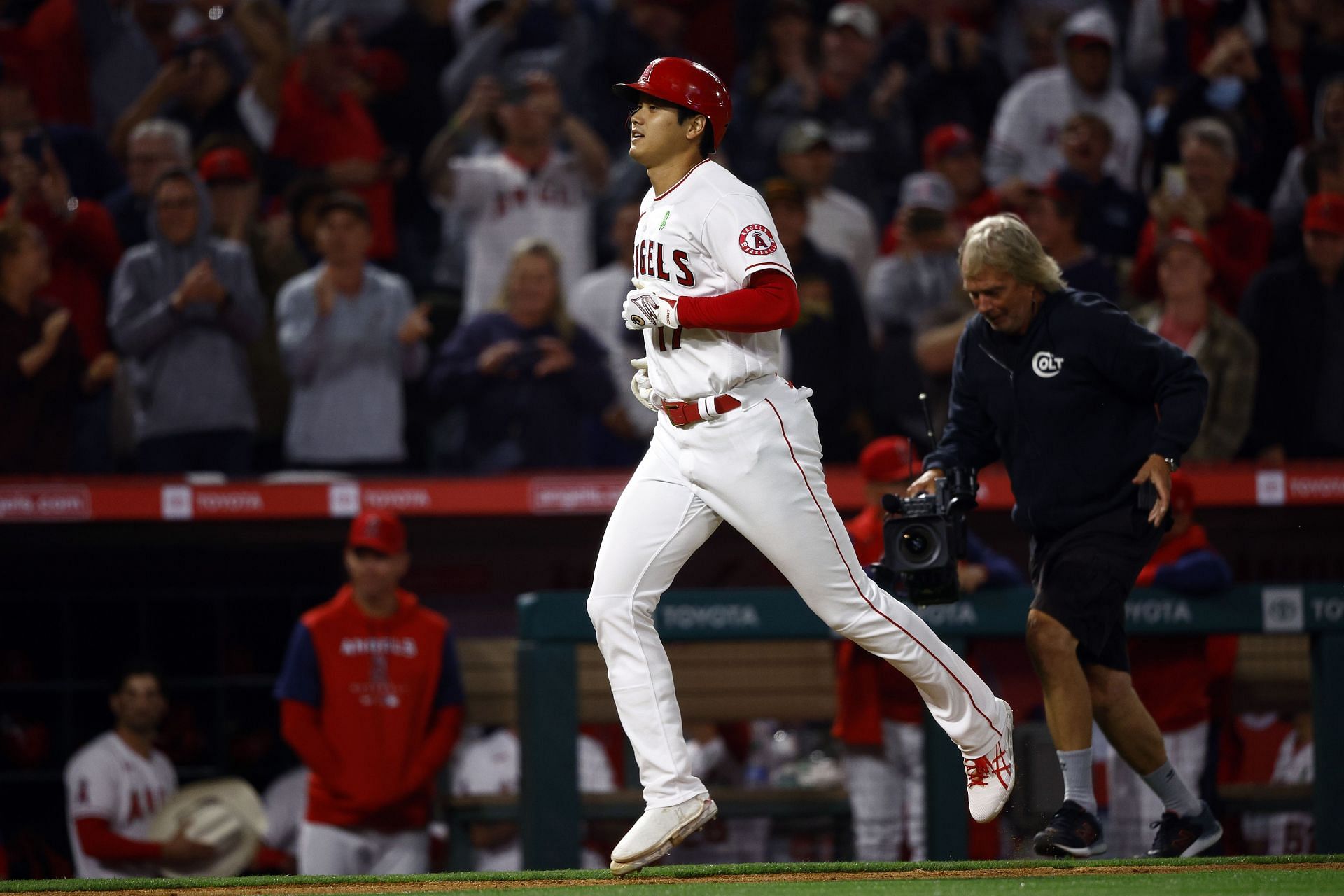 Angels star Shohei Ohtani wowed the crowd in Los Angeles yesterday as he followed up Mike Trout&#039;s home run with a dinger of his own.