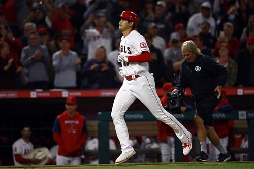 Angels star Shohei Ohtani wowed the crowd in Los Angeles yesterday as he followed up Mike Trout's home run with a dinger of his own.